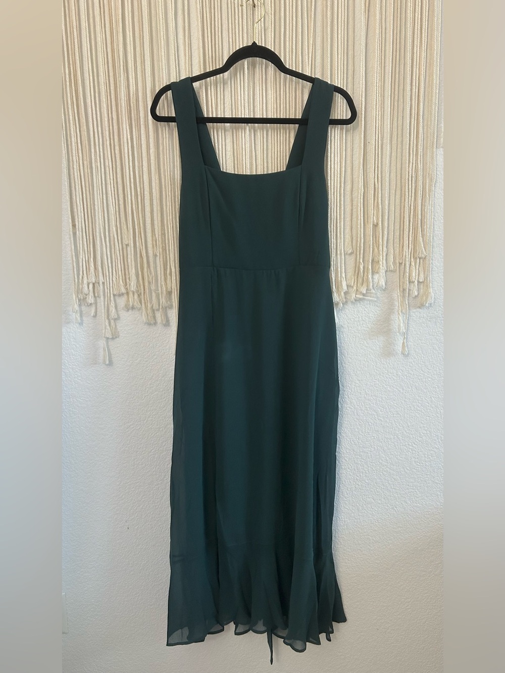 SHOW ME YOUR MUMU Claire Elegant Emerald Chiffon Midi Dress Bridesmaid NWT - Picture 6 of 16